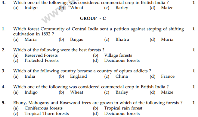 CBSE Class 9 Social Science Sample Paper Set 9